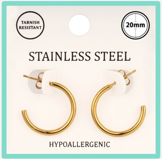 Thin Hoop Earrings .75"