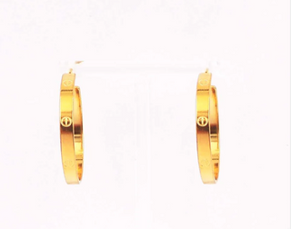 Engraved Accent Hoops