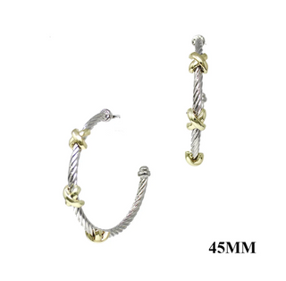 Silver Wired 2" Hoops