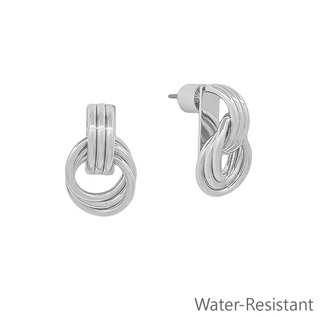 Silver Layered Circle Earring