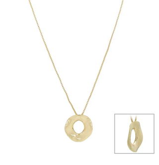 Hammered Open Circle Necklace