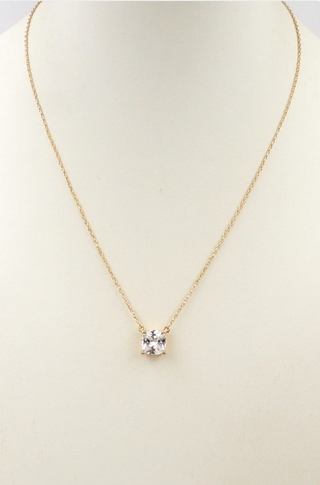 Cushion Cut Pendant Necklace
