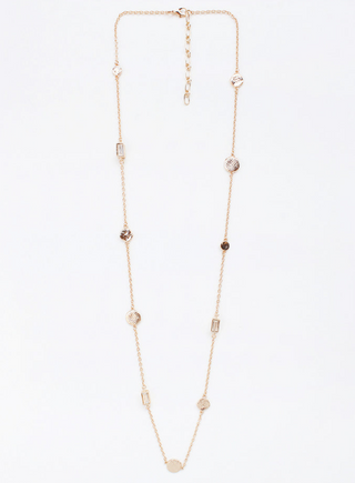 Gold Hammered Detail Chain