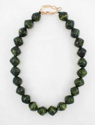 Green Chunky Beaded Necklace