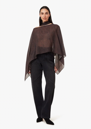 Snake Print Scarf Top