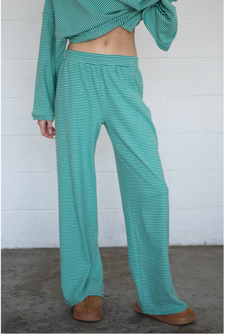 Velvety Striped Pants