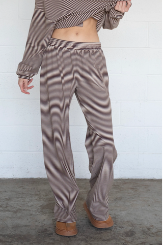 Velvety Striped Pants