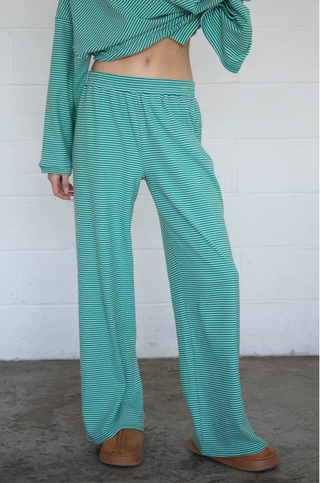 Velvety Striped Pants