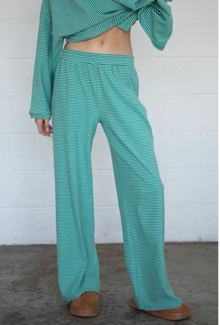 Velvety Striped Pants