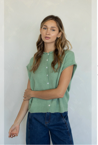 Sleeveless Piper Cardigan