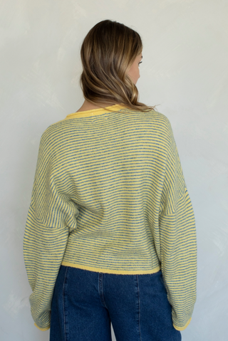 Pinstriped Piper Cardi