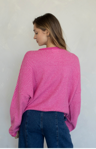 Pinstriped Piper Cardi