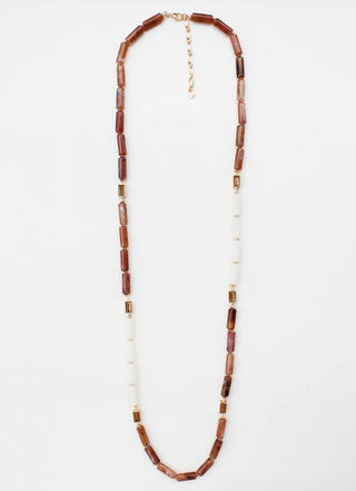 Oval Stone Glass Necklace