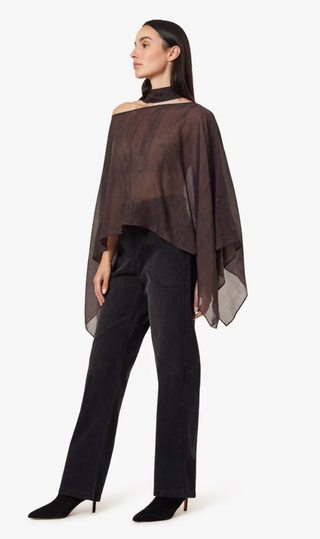 Snake Print Scarf Top