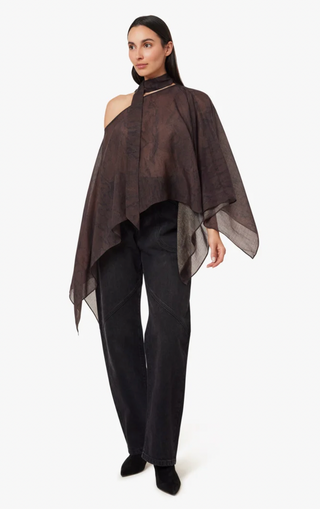 Snake Print Scarf Top