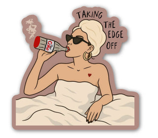 Taking the Edge Off Diet Coke Girl Sticker