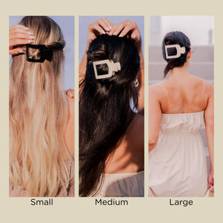 Square Flat Hair Clip - Large